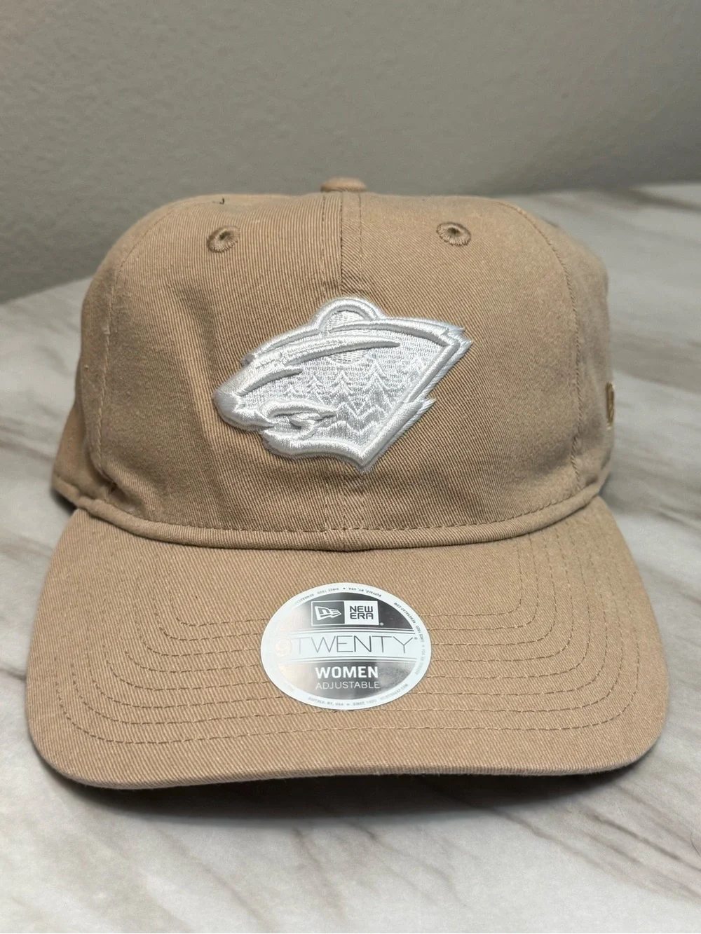 NHL WILD khaki silver logo woman’s hat NWT